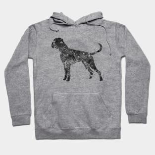 Boxer Dog watercolor black and white Hoodie